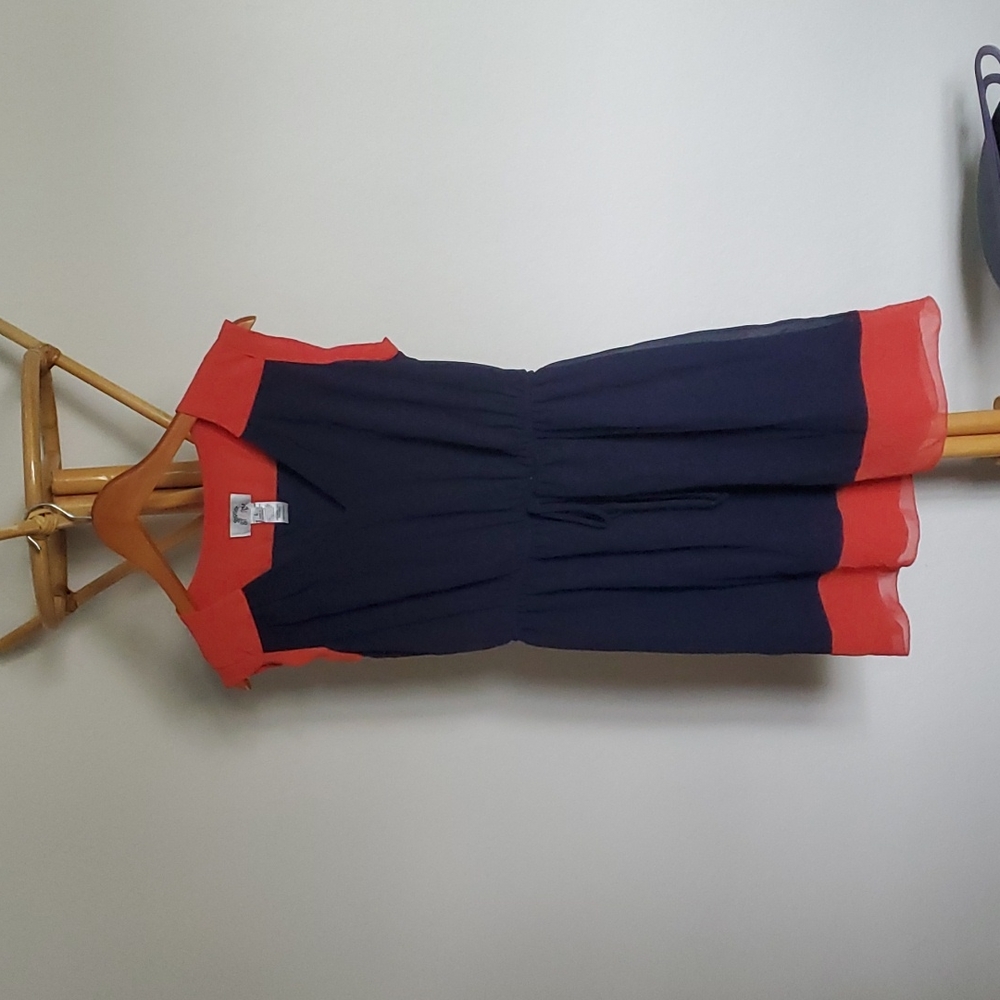 Navy & Orange Dress